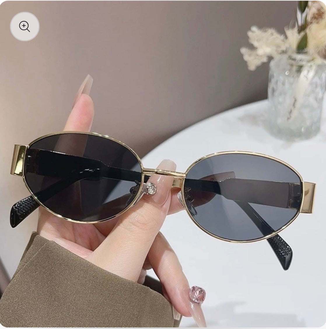 Retro Oval Sunglasses – UV400 Polarized