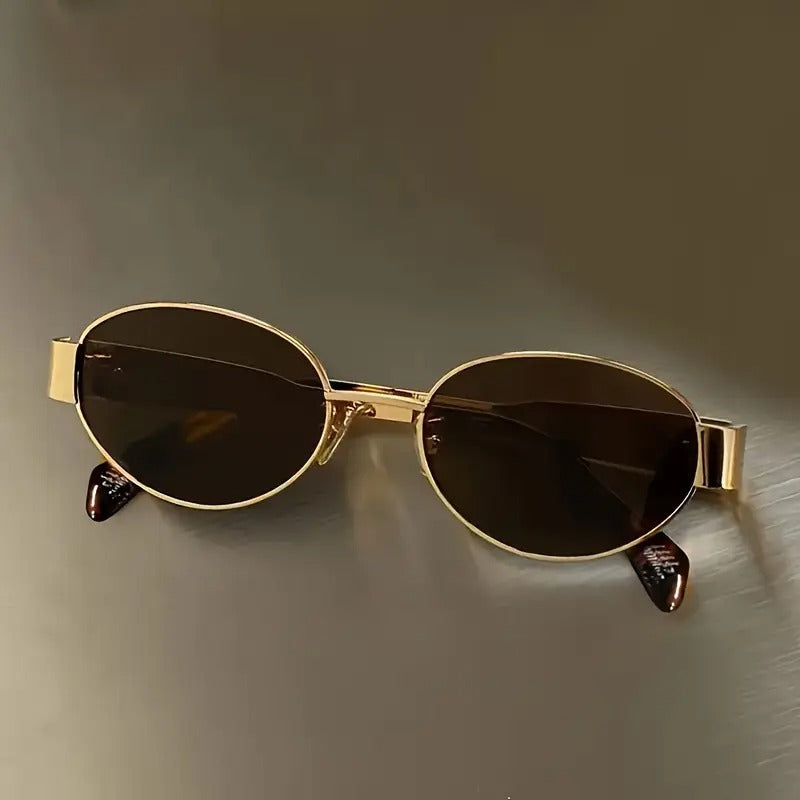 Retro Oval Sunglasses – UV400 Polarized